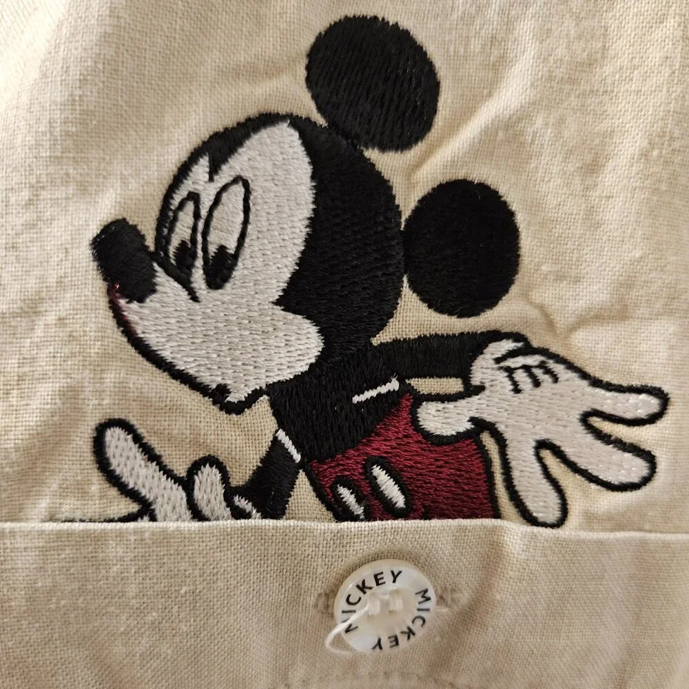 Disney Limited Jerry Leigh Whimsical Safari Mickey & Minnie Kiss Shirt Sz L - Picture 4 of 14